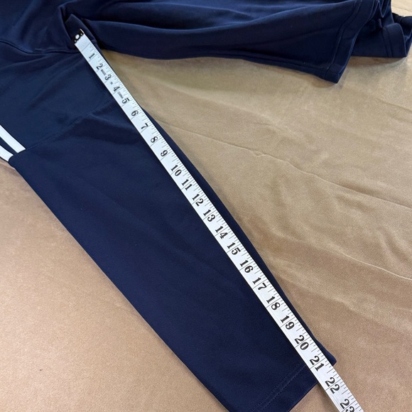 Adidas Golf Dark Blue Half-Zip Top with White Stripes - Picture 4 of 8